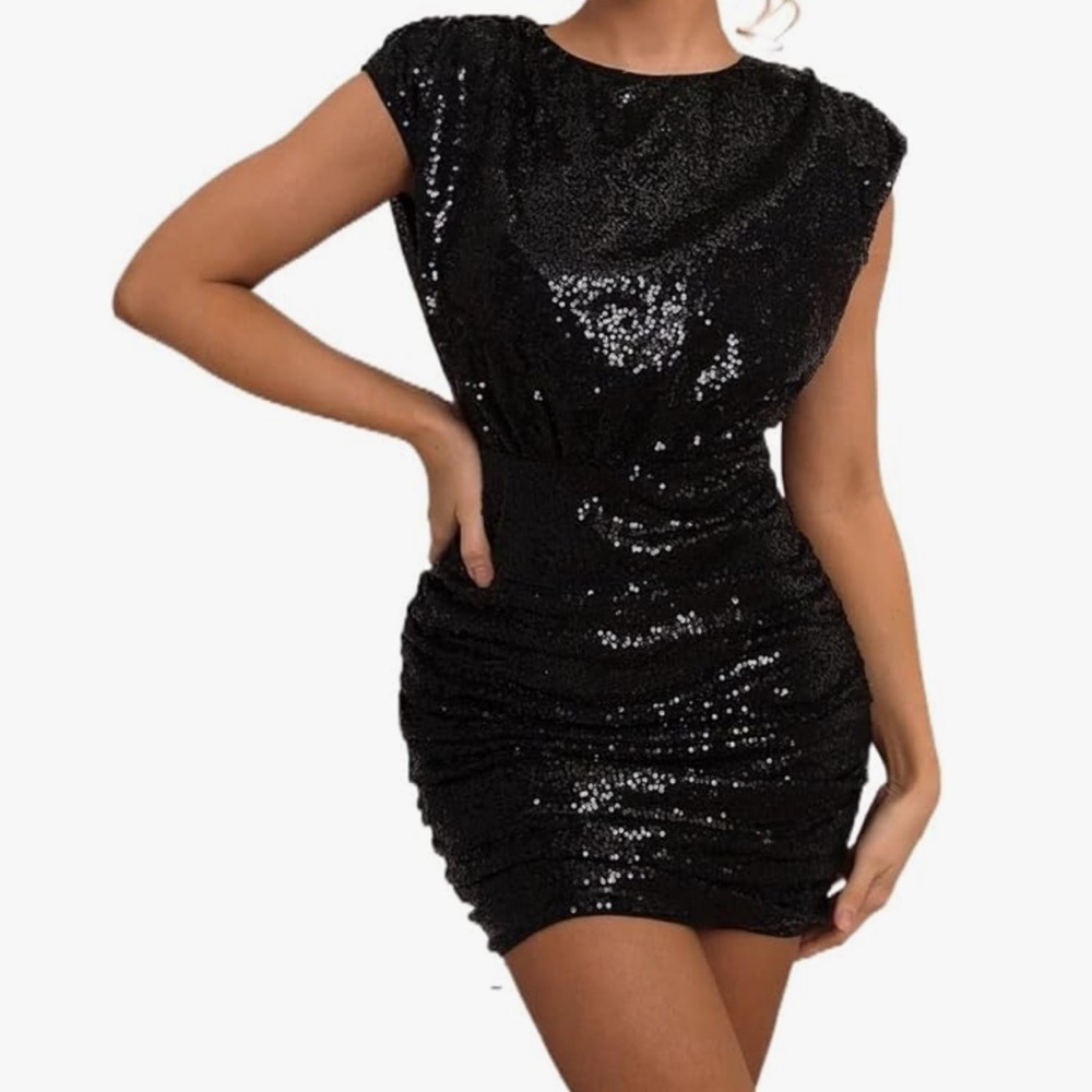 NWOT Cap Sleeve Backless Sequin Bodycon Dress Dress for Women